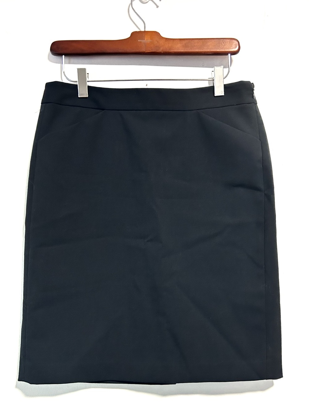 Theory Wool Blend Mini Skirt Women’s 4 Black Navy Blue Pencil Mango Chateau